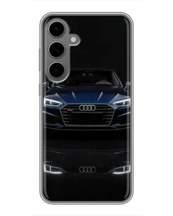 Чехол для Samsung Galaxy S24 Plus с картинкой «Audi — ночное отражение»