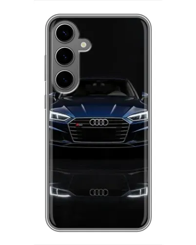 Чехол для Samsung Galaxy S24 Plus с картинкой «Audi — ночное отражение» Чехол для Samsung Galaxy S24 Plus с картинкой «Audi — ночное отражение»