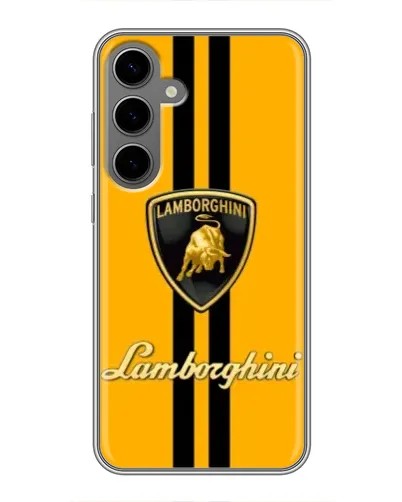 Чехол для Samsung Galaxy S24 Plus с картинкой «Lamborghini Stripe желтый»
