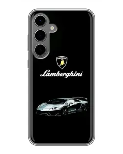 Чехол для Samsung Galaxy S24 Plus с картинкой «Логотип Lamborghini классика»