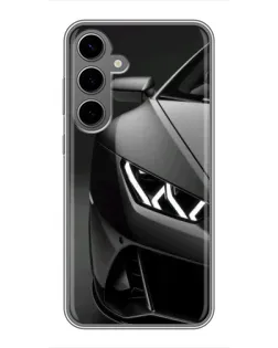 Чехол для Samsung Galaxy S24 Plus с картинкой «Lamborghini фары детализация»
