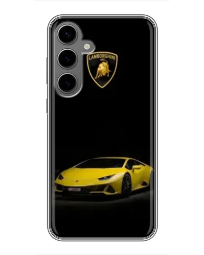 Чехол для Samsung Galaxy S24 Plus с картинкой «Lamborghini желтый акцент»