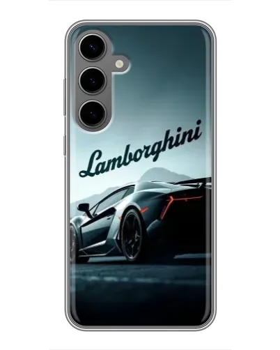 Чехол для Samsung Galaxy S24 Plus с картинкой «Классическая надпись Lamborghini»