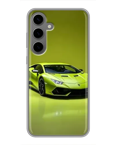 Чехол для Samsung Galaxy S24 Plus с картинкой «Салатовый Lamborghini Huracan»