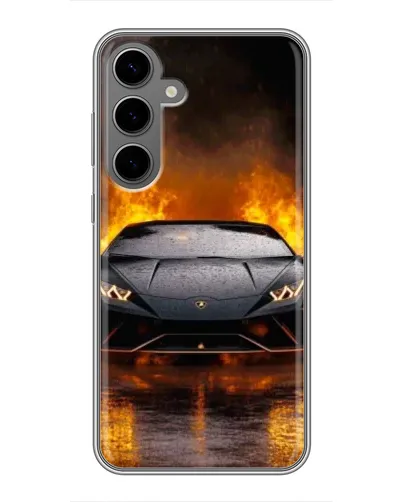 Чехол для Samsung Galaxy S24 Plus с картинкой «Lamborghini в огне»