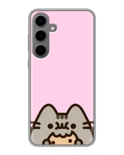 Чохол для Samsung Galaxy S24 Plus з картинкою «Pusheen та печиво»