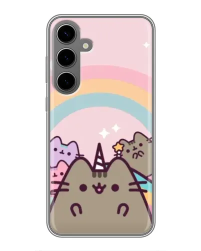 Чехол для Samsung Galaxy S24 Plus с картинкой «Единорог Pusheen»