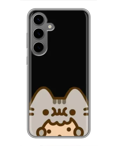 Чехол для Samsung Galaxy S24 Plus с картинкой «Пушин на черном»