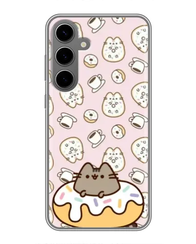 Чехол для Samsung Galaxy S24 Plus с картинкой «Пушин на пончике»