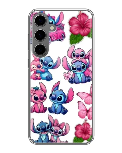 Чехол для Samsung Galaxy S24 Plus с картинкой «Стикеры Stitch и Angel»