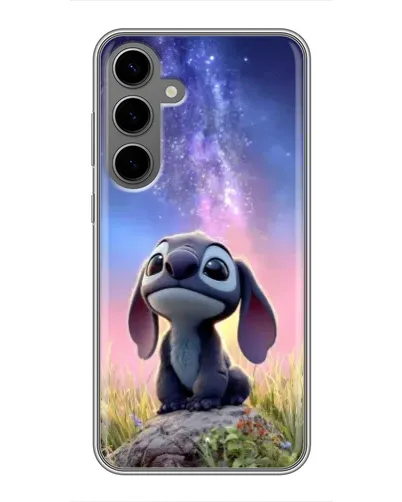 Чехол для Samsung Galaxy S24 Plus с картинкой «Стич на рассвете»
