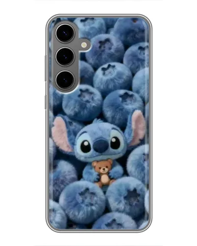 Чехол для Samsung Galaxy S24 Plus с картинкой «Стич и голубика»