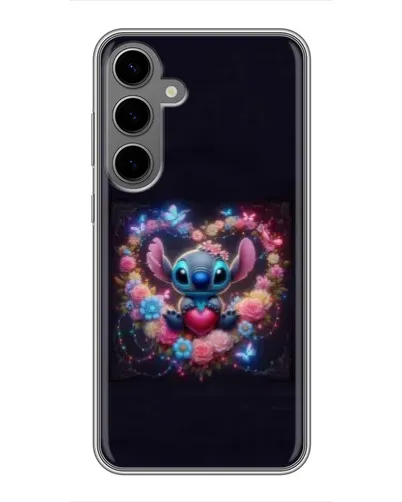 Чехол для Samsung Galaxy S24 Plus с картинкой «Stitch в цветах»