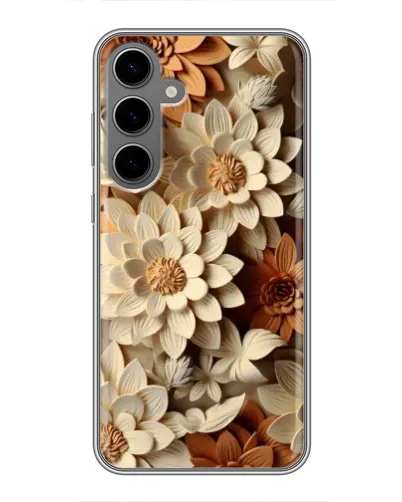 Чохол для Samsung Galaxy S24 Plus з картинкою «Бежевий флористичний декор» Чохол для Samsung Galaxy S24 Plus з картинкою «Бежевий флористичний декор»