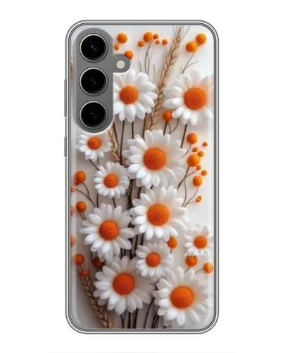 Чохол для Samsung Galaxy S24 Plus з картинкою «Білі сухоцвіти» Чохол для Samsung Galaxy S24 Plus з картинкою «Білі сухоцвіти»