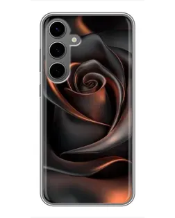 Чохол для Samsung Galaxy S24 Plus з картинкою «Шовкова чорна троянда»