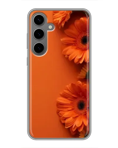 Чохол для Samsung Galaxy S24 Plus з картинкою «Помаранчеві гербери» Чохол для Samsung Galaxy S24 Plus з картинкою «Помаранчеві гербери»