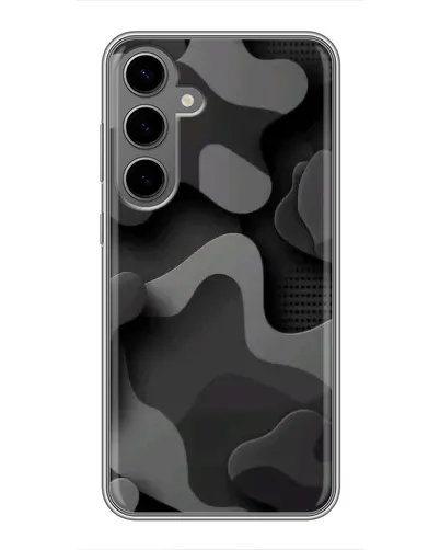 Чехол для Samsung Galaxy S24 Plus с картинкой «Темный абстрактный камуфляж»