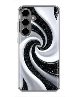 Чохол для Samsung Galaxy S24 Plus з картинкою «Чорно-біла спіраль» Чохол для Samsung Galaxy S24 Plus з картинкою «Чорно-біла спіраль»