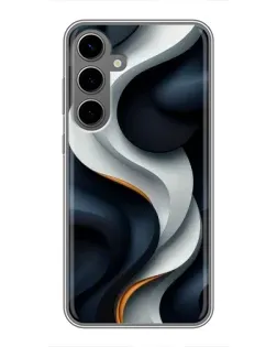 Чохол для Samsung Galaxy S24 Plus з картинкою «Об'ємні чорно-білі стрічки» Чохол для Samsung Galaxy S24 Plus з картинкою «Об'ємні чорно-білі стрічки»