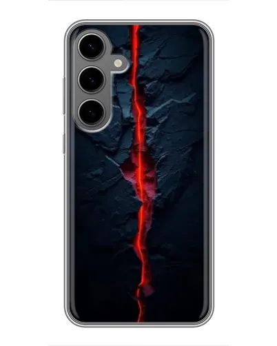 Чехол для Samsung Galaxy S24 Plus с картинкой «Kрасная лавовая трещина»