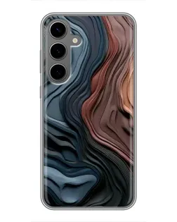 Чехол для Samsung Galaxy S24 Plus с картинкой «Цветные волны каньона»