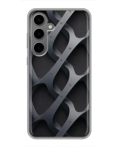 Чехол для Samsung Galaxy S24 Plus с картинкой «Объемное серое плетение»