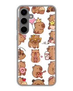 Чехол для Samsung Galaxy S24 Plus с картинкой «Стикерпак с капибарами» Чехол для Samsung Galaxy S24 Plus с картинкой «Стикерпак с капибарами»