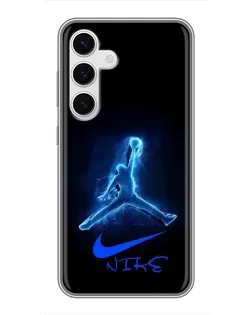 Чехол для Samsung Galaxy S24 с картинкой «Jordan Neon Blue» Чехол для Samsung Galaxy S24 с картинкой «Jordan Neon Blue»