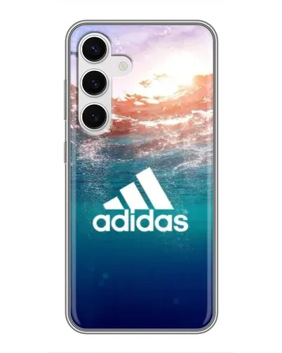 Чехол для Samsung Galaxy S24 с картинкой «Океанская глубина адидас»