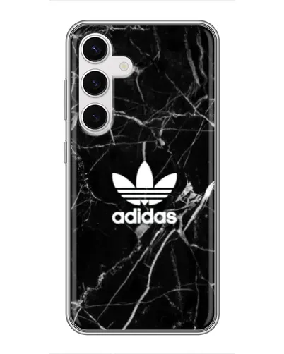 Чехол для Samsung Galaxy S24 с картинкой «Белый мрамор Adidas»