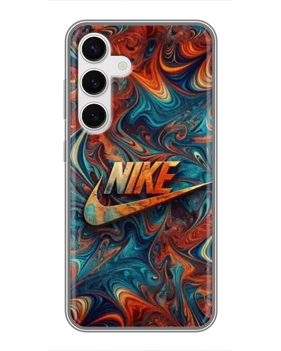 Чехол для Samsung Galaxy S24 с картинкой «Nike в абстракции»