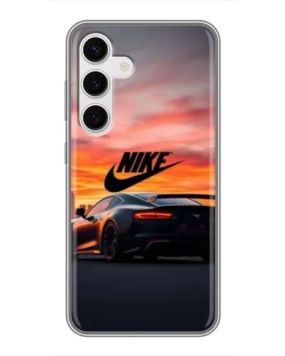 Чехол для Samsung Galaxy S24 с картинкой «Nike и суперкар»