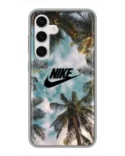 Чохол для Samsung Galaxy S24 з картинкою «Тропічний принт Nike» Чохол для Samsung Galaxy S24 з картинкою «Тропічний принт Nike»