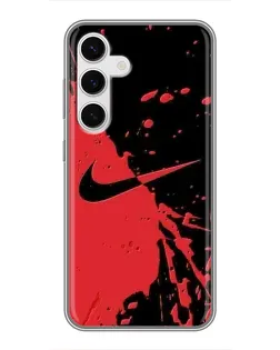 Чохол для Samsung Galaxy S24 з картинкою «Червоні бризки Nike» Чохол для Samsung Galaxy S24 з картинкою «Червоні бризки Nike»