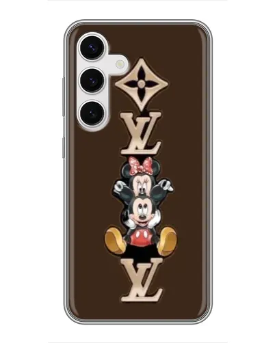 Чехол для Samsung Galaxy S24 с картинкой «LV и Микки Маус»