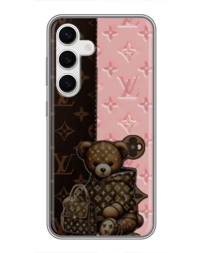 Чехол для Samsung Galaxy S24 с картинкой «Мишка в стиле LV»