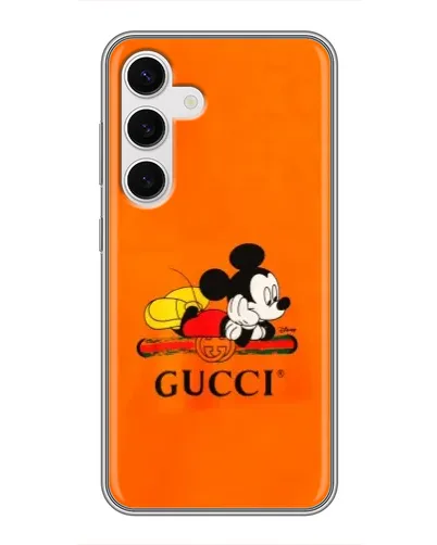Чохол для Samsung Galaxy S24 з картинкою «Міккі Маус Gucci — помаранч» Чохол для Samsung Galaxy S24 з картинкою «Міккі Маус Gucci — помаранч»
