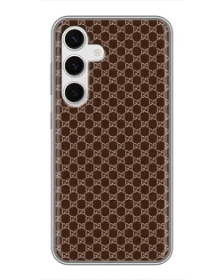 Чехол для Samsung Galaxy S24 с картинкой «Gucci — шоколадная сетка»