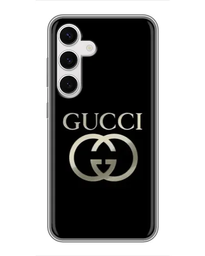 Чохол для Samsung Galaxy S24 з картинкою «Gucci — золото на чорному» Чохол для Samsung Galaxy S24 з картинкою «Gucci — золото на чорному»