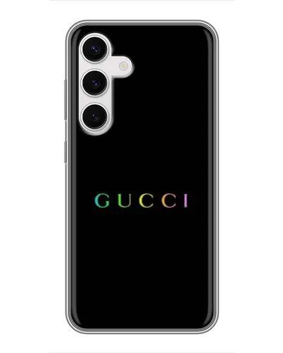 Чохол для Samsung Galaxy S24 з картинкою «Gucci — неоновий мінімалізм» Чохол для Samsung Galaxy S24 з картинкою «Gucci — неоновий мінімалізм»