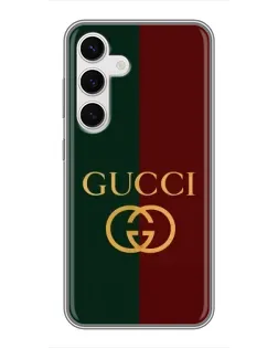 Чехол для Samsung Galaxy S24 с картинкой «Gucci — темно-зеленый градиент»