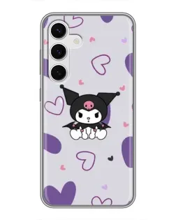 Чохол для Samsung Galaxy S24 з картинкою «Kuromi та лавандові серця»