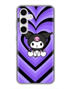 Чохол для Samsung Galaxy S24 з картинкою «Kuromi та фіолетові серця»