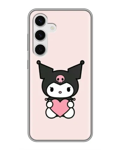 Чехол для Samsung Galaxy S24 с картинкой «Kuromi и сердце» Чехол для Samsung Galaxy S24 с картинкой «Kuromi и сердце»