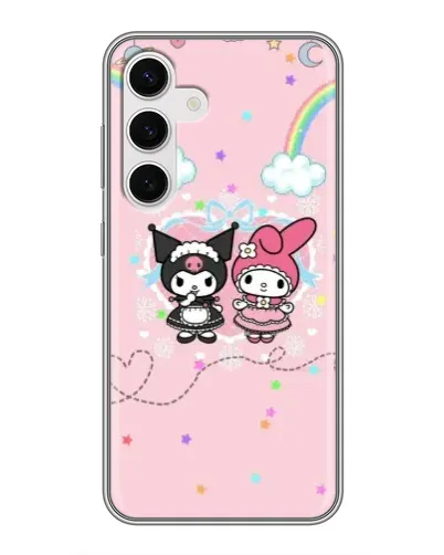 Чехол для Samsung Galaxy S24 с картинкой «My Melody и Kuromi» Чехол для Samsung Galaxy S24 с картинкой «My Melody и Kuromi»