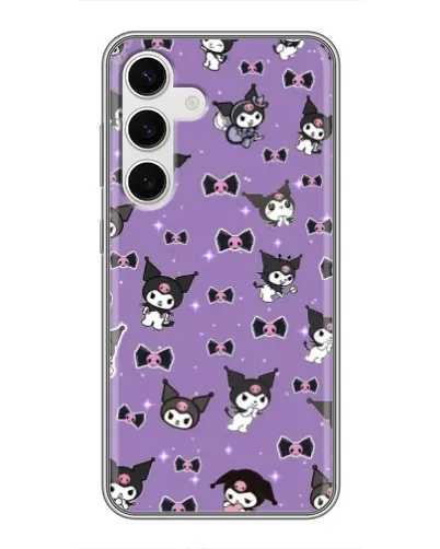 Чехол для Samsung Galaxy S24 с картинкой «Kuromi — паттерн» Чехол для Samsung Galaxy S24 с картинкой «Kuromi — паттерн»