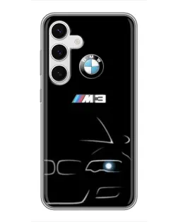 Чехол для Samsung Galaxy S24 с картинкой «Минималистичный принт BMW M3»