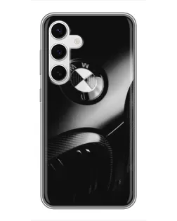 Чехол для Samsung Galaxy S24 с картинкой «Эмблема BMW — макро»