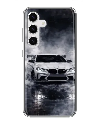 Чехол для Samsung Galaxy S24 с картинкой «BMW сквозь туман» Чехол для Samsung Galaxy S24 с картинкой «BMW сквозь туман»